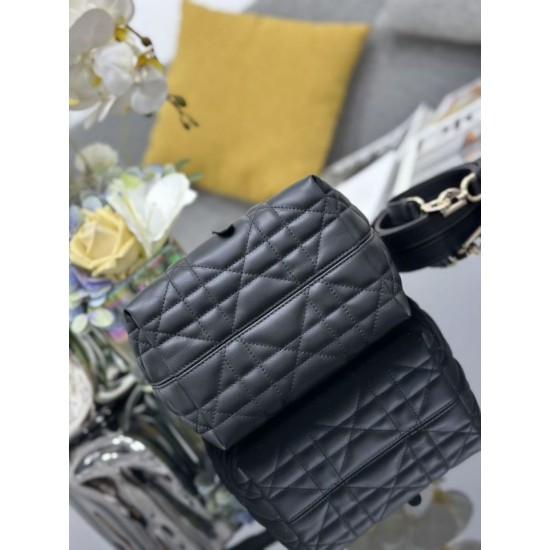 Replica Perfetta Borsa Dior Toujours Vertical Tote piccola con portafortuna Nero Imitazioni Fake