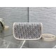 Repliche Borsa Dior Bobby media East-West Dior Oblique jacquard blu Imitazioni False Outlet Online