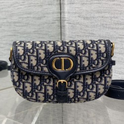 Repliche Borsa Dior Bobby media East-West Dior Oblique jacquard Nero Imitazioni False Outlet Online