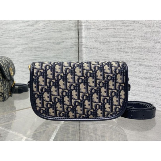 Repliche Borsa Dior Bobby media East-West Dior Oblique jacquard Nero Imitazioni False Outlet Online