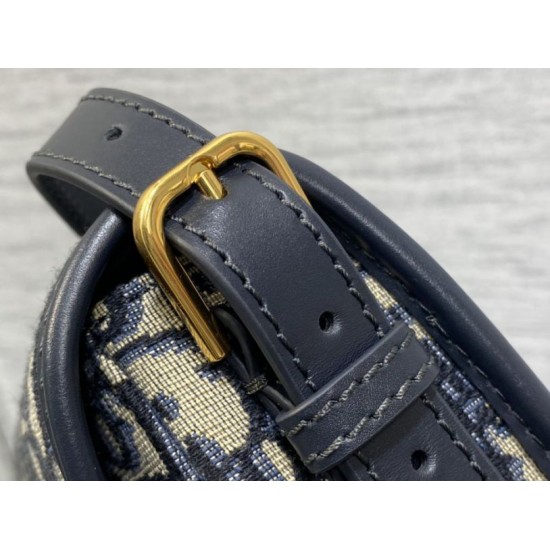 Repliche Borsa Dior Bobby media East-West Dior Oblique jacquard Nero Imitazioni False Outlet Online