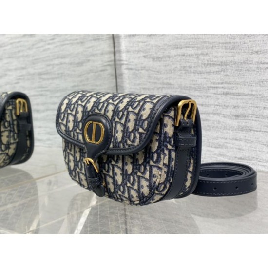 Repliche Borsa Dior Bobby media East-West Dior Oblique jacquard Nero Imitazioni False Outlet Online