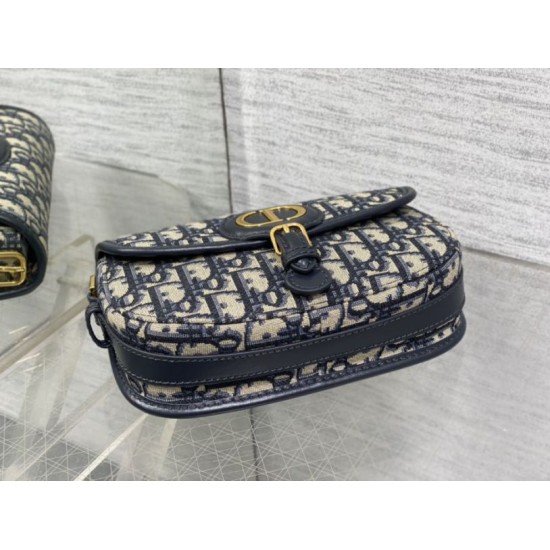 Repliche Borsa Dior Bobby media East-West Dior Oblique jacquard Nero Imitazioni False Outlet Online