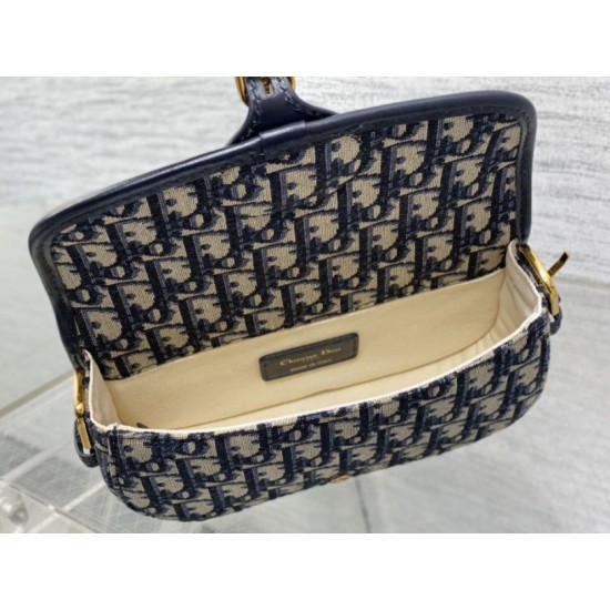 Repliche Borsa Dior Bobby media East-West Dior Oblique jacquard Nero Imitazioni False Outlet Online