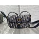 Repliche Borsa Dior Bobby media East-West Dior Oblique jacquard Nero Imitazioni False Outlet Online