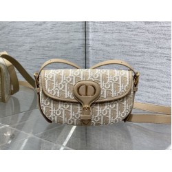 Repliche Borsa Dior Bobby media East-West Dior Oblique jacquard Marrone Imitazioni False Outlet Online