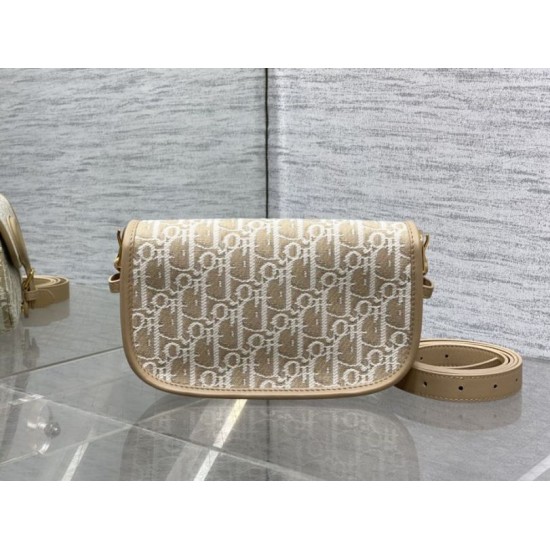 Repliche Borsa Dior Bobby media East-West Dior Oblique jacquard Marrone Imitazioni False Outlet Online