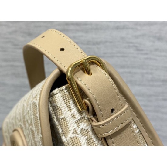 Repliche Borsa Dior Bobby media East-West Dior Oblique jacquard Marrone Imitazioni False Outlet Online