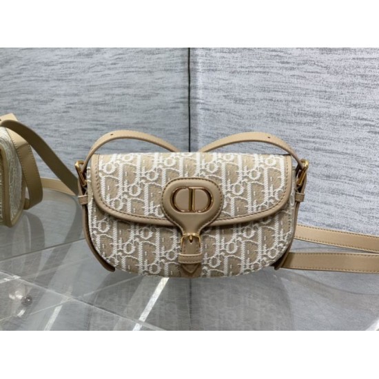 Repliche Borsa Dior Bobby media East-West Dior Oblique jacquard Marrone Imitazioni False Outlet Online