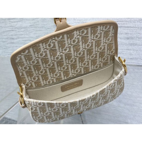Repliche Borsa Dior Bobby media East-West Dior Oblique jacquard Marrone Imitazioni False Outlet Online