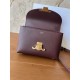 Repliche Borsa Celine Teen Nino con manico superiore in pelle di vitello liscia Borgogna Imitazioni False Outlet Online