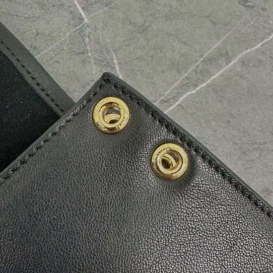 Repliche Borsa a tracolla Celine Soft Triomphe Besace Nero Imitazioni False Outlet Online
