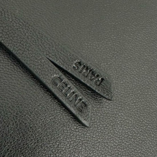 Repliche Borsa a tracolla Celine Soft Triomphe Besace Nero Imitazioni False Outlet Online