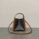 Repliche Borsa a cubo piccola Celine Triomphe in tela/pelle di vitello Marrone Imitazioni False Outlet Online