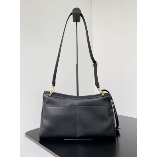 Repliche Borsa a tracolla Balenciaga Rodeo Medium nera oro Imitazioni False Outlet Online