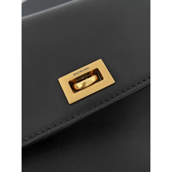 Repliche Borsa a tracolla Balenciaga Rodeo Medium nera oro Imitazioni False Outlet Online