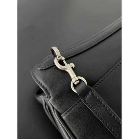 Repliche Borsa a tracolla Balenciaga Rodeo Medium nera argento Imitazioni False Outlet Online