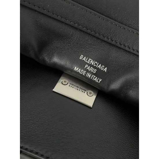 Repliche Borsa a tracolla Balenciaga Rodeo Medium nera argento Imitazioni False Outlet Online