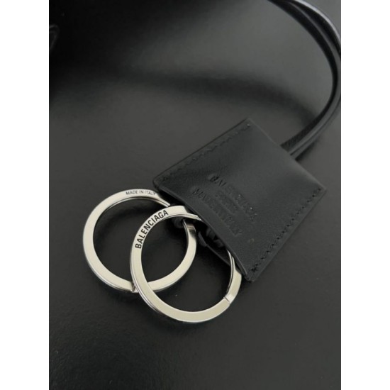 Repliche Borsa a tracolla Balenciaga Rodeo Medium nera argento Imitazioni False Outlet Online