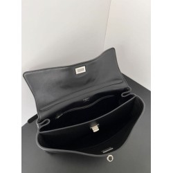 Repliche Borsa a tracolla Balenciaga Rodeo Medium nera argento Imitazioni False Outlet Online