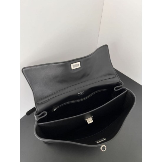 Repliche Borsa a tracolla Balenciaga Rodeo Medium nera argento Imitazioni False Outlet Online