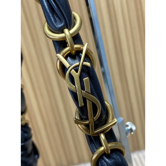 Repliche Borsa hobo YSL Saint Laurent Amalia nera Imitazioni False Outlet Online