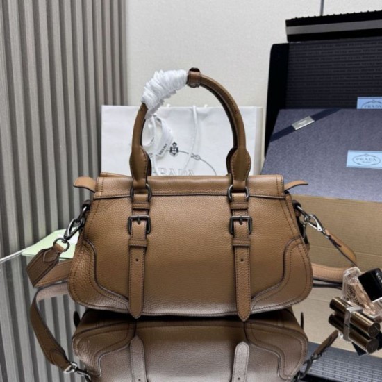 Repliche Borsa shopping/tote grande Prada 1BG604 Caramello Imitazioni False Outlet Online
