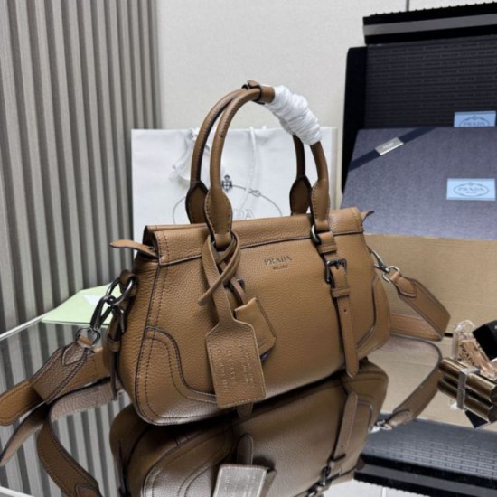 Repliche Borsa shopping/tote grande Prada 1BG604 Caramello Imitazioni False Outlet Online