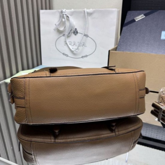 Repliche Borsa shopping/tote grande Prada 1BG604 Caramello Imitazioni False Outlet Online