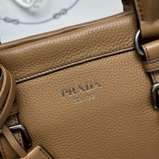 Repliche Borsa shopping/tote grande Prada 1BG604 Caramello Imitazioni False Outlet Online