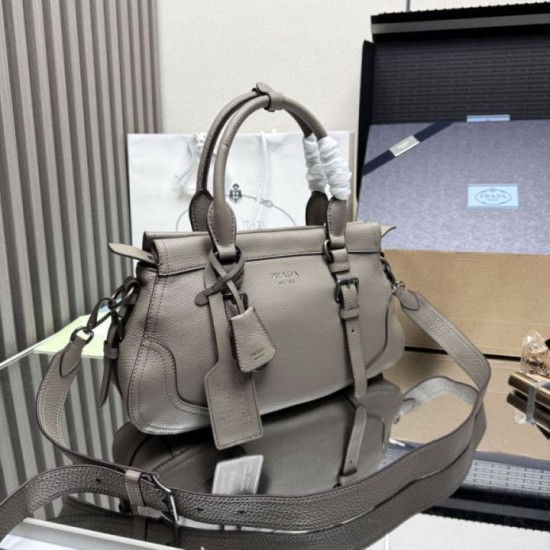 Repliche Borsa shopping/tote grande Prada 1BG604 Grigio Imitazioni False Outlet Online