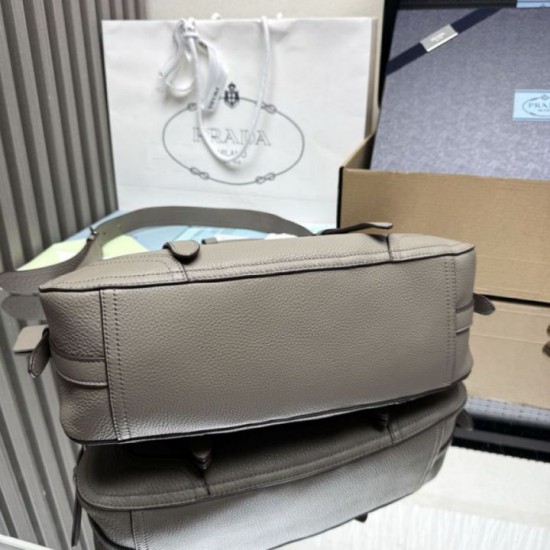 Repliche Borsa shopping/tote grande Prada 1BG604 Grigio Imitazioni False Outlet Online