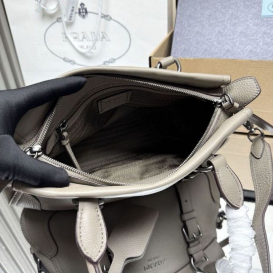 Repliche Borsa shopping/tote grande Prada 1BG604 Grigio Imitazioni False Outlet Online