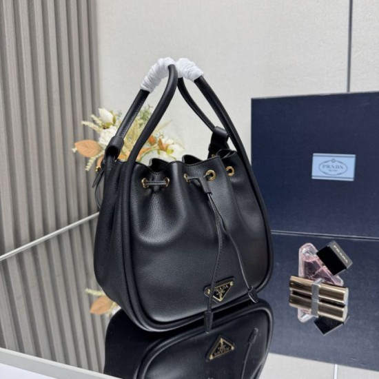 Repliche Borsa a secchiello Prada Darling Mini 1BE087 Nero Imitazioni False Outlet Online
