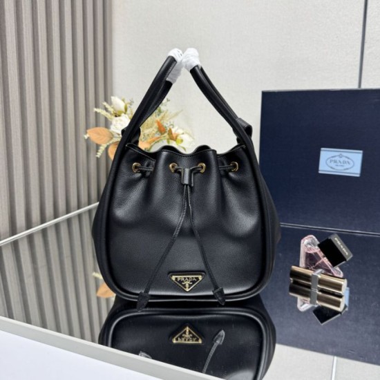 Repliche Borsa a secchiello Prada Darling Mini 1BE087 Nero Imitazioni False Outlet Online