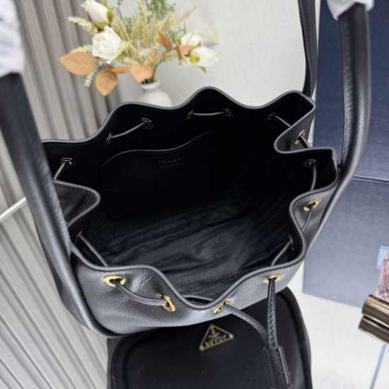 Repliche Borsa a secchiello Prada Darling Mini 1BE087 Nero Imitazioni False Outlet Online
