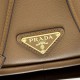 Repliche Borsa a secchiello Prada Darling Mini 1BE087 marrone Imitazioni False Outlet Online