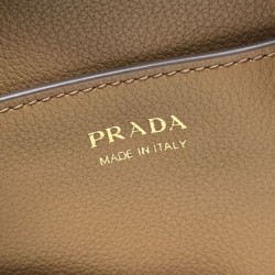Repliche Borsa a secchiello Prada Darling Mini 1BE087 marrone Imitazioni False Outlet Online