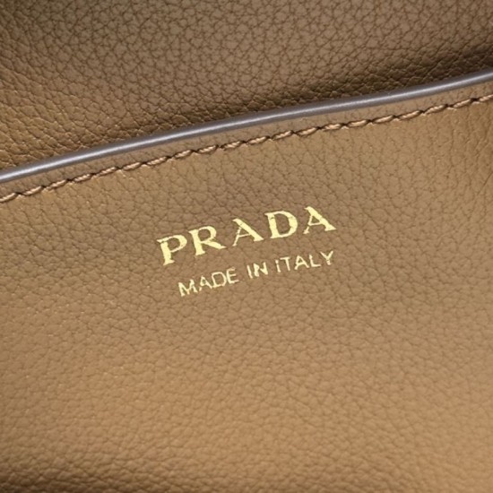 Repliche Borsa a secchiello Prada Darling Mini 1BE087 marrone Imitazioni False Outlet Online