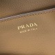 Repliche Borsa a secchiello Prada Darling Mini 1BE087 marrone Imitazioni False Outlet Online