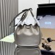 Repliche Borsa a secchiello Prada Darling Mini 1BE087 Grigio Imitazioni False Outlet Online