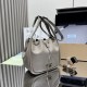Repliche Borsa a secchiello Prada Darling Mini 1BE087 Grigio Imitazioni False Outlet Online
