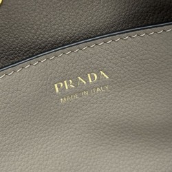 Repliche Borsa a secchiello Prada Darling Mini 1BE087 Grigio Imitazioni False Outlet Online