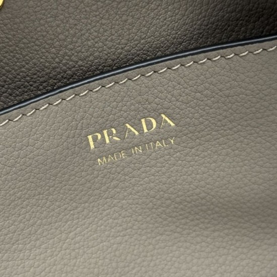 Repliche Borsa a secchiello Prada Darling Mini 1BE087 Grigio Imitazioni False Outlet Online