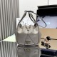 Repliche Borsa a secchiello Prada Darling Mini 1BE087 Grigio Imitazioni False Outlet Online