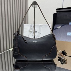 Repliche Borsa a tracolla/hobo grande Prada Aimèe Classic nera Imitazioni False Outlet Online