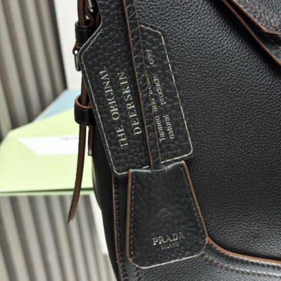 Repliche Borsa a tracolla/hobo grande Prada Aimèe Classic nera Imitazioni False Outlet Online
