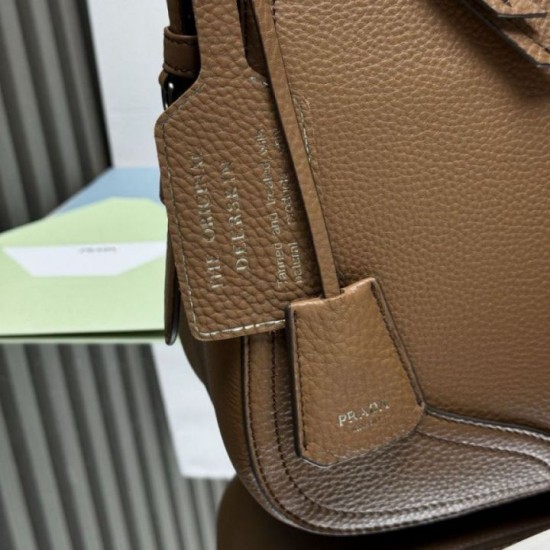 Repliche Borsa a tracolla/hobo grande Prada Aimèe Classic marrone Imitazioni False Outlet Online