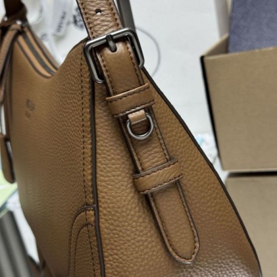 Repliche Borsa a tracolla/hobo grande Prada Aimèe Classic marrone Imitazioni False Outlet Online
