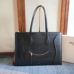 Repliche Borsa da viaggio Celine Flat Cabas nera Imitazioni False Outlet Online